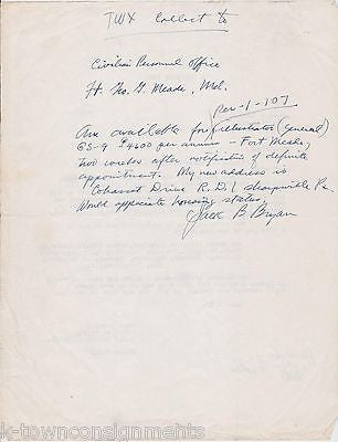 IRA THOMAS MEEK & THOMAS ADVERTISING AGENCY AUTOGRAPH SIGNED STATIONERY LETTER - K-townConsignments