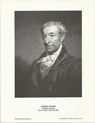 Gilbert Stuart American Painter Vintage Portrait Gallery Poster Print - K-townConsignments