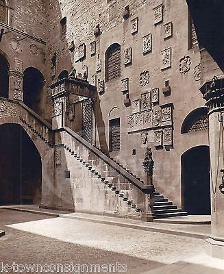 IL BARGELLO ITALIAN STAIRCASE FLORENCE ITALY ANTIQUE PHOTO BY EWING GALLOWAY - K-townConsignments