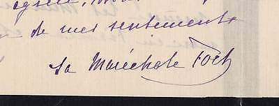 MADAME FOCH WIFE OF FAMED WWI GENERAL AUTOGRAPH SIGNED STATIONERY NOTE 1931 - K-townConsignments