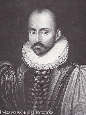 Michel Eyquem de Montaigne French Essayist Vintage Portrait Gallery Poster Print - K-townConsignments