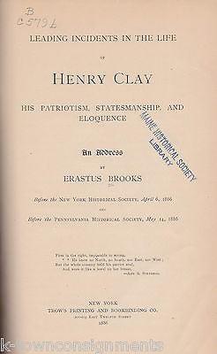 HENRY CLAY PATRIOT & STATESMAN ANTIQUE BIOGRAPHY HISTORY BOOK BY ERASTUS 1886 - K-townConsignments