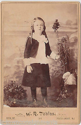 LONG HAIR LITTLE BOY FAUTLEROY SUIT KILT DRESS ANTIQUE 1890s CABINET PHOTOGRAPH - K-townConsignments