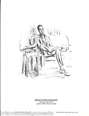 Robert Emmet Sherwood American Dramatist Vintage Portrait Gallery Poster Print - K-townConsignments