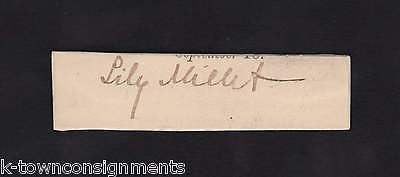 LILY MILLET Mrs. FRANCIS DAVIS MILLET JOHN S. SARGENT ART AUTOGRAPH SIGNATURE - K-townConsignments