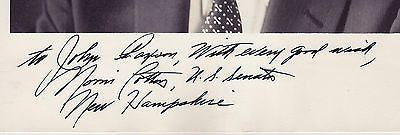 NORRIS COTTON NEW HAMPSHIRE SENATOR US SENATE VINTAGE AUTOGRAPH SIGNED PHOTO - K-townConsignments