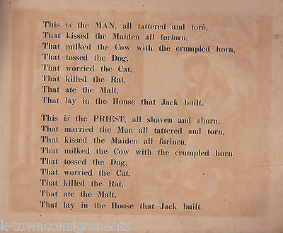 THE HOUSE THAT JACK BUILT ANTIQUE ILLUSTRATED CHILDREN'S NURSERY RHYME BOOK - K-townConsignments