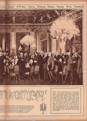 WWI ALLIED PEACE TREATY DELEGATION VINTAGE ARTISTIC NEWS PHOTO POSTER PRINT 1921 - K-townConsignments