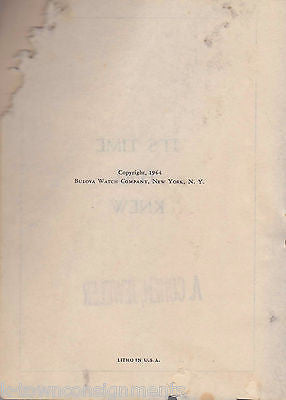 ITS TIME YOU KNEW STRANGE & INTERESTING VINTAGE FACT BOOK 1944 BULOVA WATCH CO - K-townConsignments
