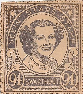 GLADYS SWARTHOUT MOVIE ACTRESS VINTAGE SEEIN STARS STAMP GRAPHIC PHOTO PROMO - K-townConsignments