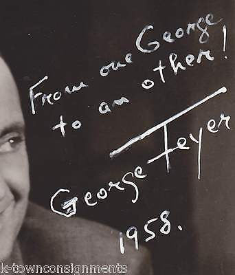 GEORGE FEYER CLASSICAL PIANIST VINTAGE AUTOGRAPH SIGNED STUDIO PROMO PHOTO 1958 - K-townConsignments