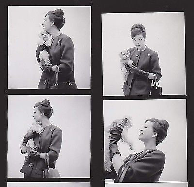 NANCY WESTBROOK SKIRT SUIT & DOG VINTAGE LILLY DACHE FASHION MODEL PHOTO SHEET - K-townConsignments