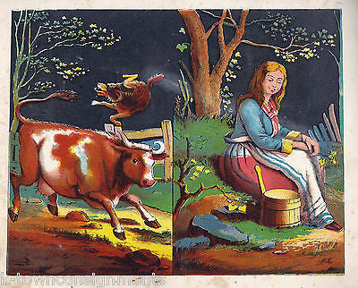 THE HOUSE THAT JACK BUILT ANTIQUE ILLUSTRATED CHILDREN'S NURSERY RHYME BOOK - K-townConsignments