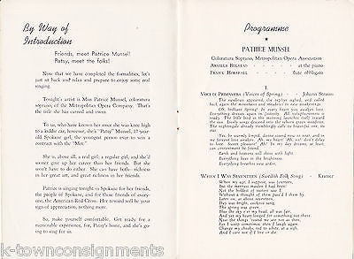 PATRICE MUNSEL METROPOLITAN OPERA VINTAGE 1940s SOUVENIR SHOW PROGRAM - K-townConsignments