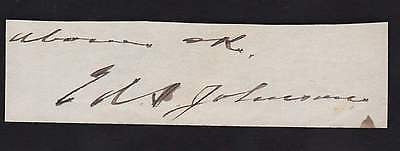 EDWIN JOHNSON SOUTH DAKOTA SENATOR CITIZENS BANK ANTIQUE AUTOGRAPH SIGNATURE - K-townConsignments