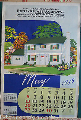 WWII FAMILY HOME VINTAGE REAL ESTATE ARCHITECTURE GRAPHIC ART POSTER PRINT 1945 - K-townConsignments