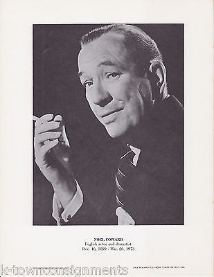 Noel Coward English Actor Dramatist Vintage Portrait Gallery Poster Photo Print - K-townConsignments