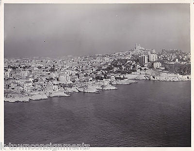FRANCE MARSEILLE OCEAN CITYSCAPE CASTLE VINTAGE PROFESSIONAL TRAVEL PHOTO - K-townConsignments