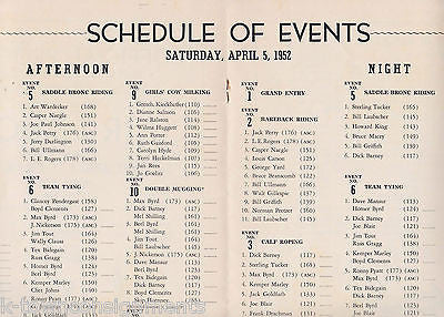 ARIZONA KITTY KAT OFFICIAL RODEO PROGRAM 1950s EQUESTIAN PHOTO NEWS BOOK 1952 - K-townConsignments