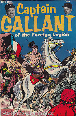 BUSTER CRABBE CAPTAIN GALLANT FOREIGN LEGION ACTOR VINTAGE 1950s COMIC BOOK - K-townConsignments