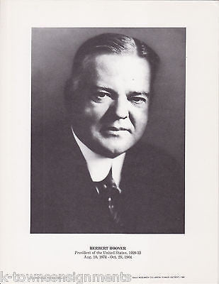 Herbert Hoover American President 1929-33 Vintage Portrait Gallery Photo Print - K-townConsignments