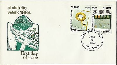 PHILATELIC WEEK 1984 VINTAGE PHILIPPINES GRAPHIC STAMPED POSTAL MAIL COVER - K-townConsignments