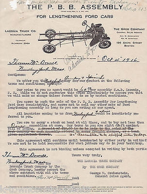 PBB ANTIQUE CARS SHOCK ABSORBERS GRAPHIC ADVERTISING SALES PAPERS 1916 - K-townConsignments