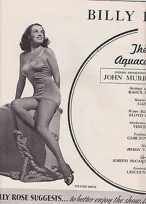 BILLY ROSE'S AQUACADE VINTAGE WATER SHOW GRAPHIC ADVERTISING PHOTO SOUVENIR BOOK - K-townConsignments
