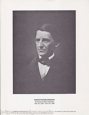 Ralph Waldo Emerson Poet Essayist Vintage Portrait Gallery Artistic Poster Print - K-townConsignments