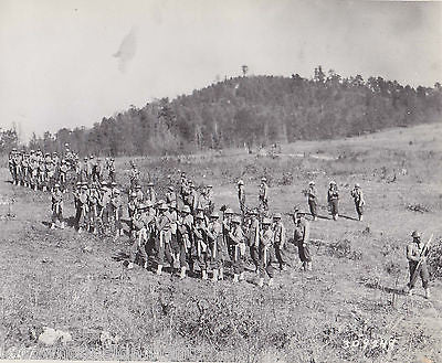 27th DIVISION FT McCLELLAN ADVANCING FORMATION VINTAGE WWII MILITARY FILE PHOTO - K-townConsignments