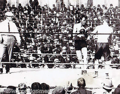 VERY EARLY AMERICAN or ENGLISH BOXING MATCH LIVE ACTION NEWS PRESS PHOTO - K-townConsignments