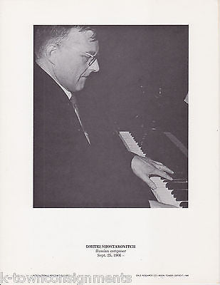 Dmitri Shostakovitch Composer Russia Vintage Portrait Gallery Poster Photo Print - K-townConsignments
