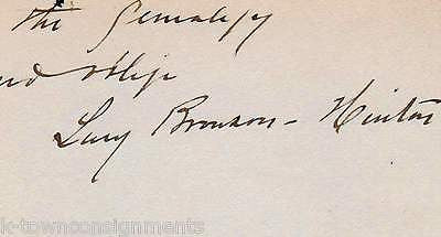 LUCY BRONSON HINTON AMERICAN ARTIST VINTAGE AUTOGRAPH SIGNED PERSONAL NOTE - K-townConsignments
