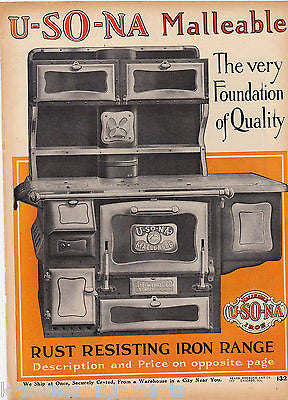 SEARS ROEBUCK WOOD FIRE OVEN RANGES WEHRLE Co ANTIQUE GRAPHIC ADVERTISING PRINT - K-townConsignments
