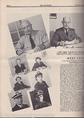 HAVELOCK WAVES WOMEN MILITARY TRAINING VINTAGE WWII NEWS MAGAZINE 1945 - K-townConsignments