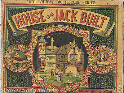 THE HOUSE THAT JACK BUILT ANTIQUE ILLUSTRATED CHILDREN'S NURSERY RHYME BOOK - K-townConsignments