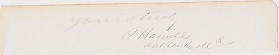 PATRICK HAMILL MARYLAND CONGRESSMAN ANTIQUE AUTOGRAPH SIGNATURE - K-townConsignments