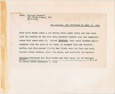 NANCY WESTBROOK LILLY DACHE FASHION MODEL VINTAGE PENETRON CREAM PROMO PHOTO - K-townConsignments