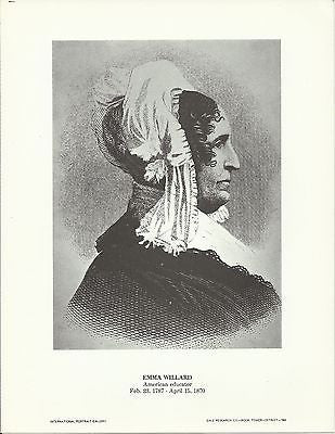 Emma Willard American Educator Vintage Portrait Gallery Poster Print - K-townConsignments