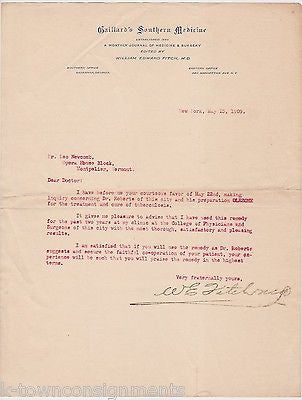 GAILLARD'S SOUTHERN MEDICINE TUBERCULOSIS ANTIQUE AUTOGRAPH SIGNED STATIONERY - K-townConsignments