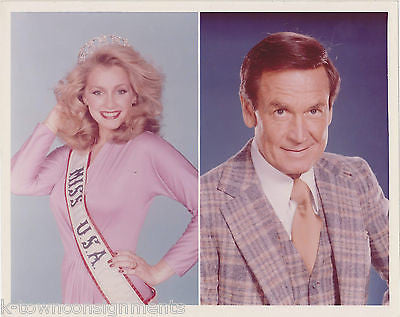 JINEANE FORD MISS AMERICA PAGEANT 1981 VINTAGE CBS PROMO PHOTO W/ BOB BARKER - K-townConsignments