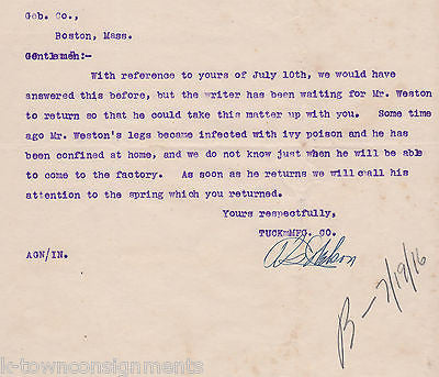 BROCKTON MASS TRUCK MANUFACTURING AUTO PARTS ANTIQUE STATIONERY LETTER 1916 - K-townConsignments