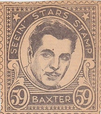 WARNER BAXTER MOVIE ACTOR VINTAGE SEEIN STARS STAMP GRAPHIC PHOTO PROMO - K-townConsignments