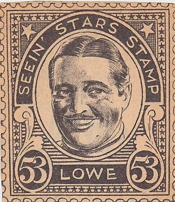 EDMUND LOWE MOVIE ACTOR VINTAGE SEEIN STARS STAMP GRAPHIC PHOTO PROMO - K-townConsignments