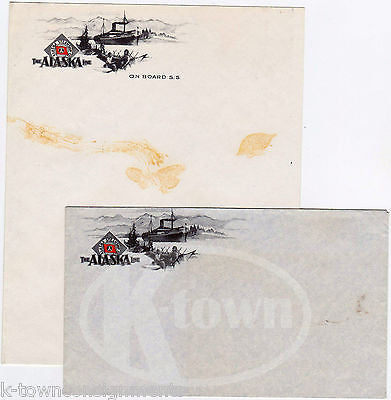 ALASKA LINE STEAMSHIP COMPANY ANTIQUE 1930s GRAPHIC STATIONERY LETTERHEAD MAILER - K-townConsignments