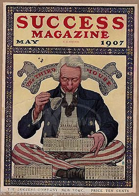EXECUTIVE BRANCH WASHINGTON DC VINTAGE UNCLE SAM GRAPHIC ART MAGAZINE PRINT 1907 - K-townConsignments