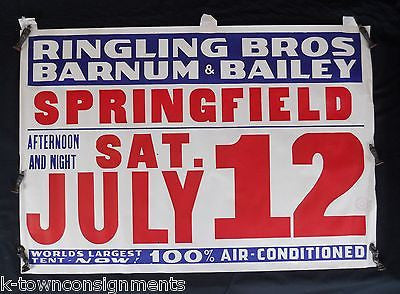 RINGLING BROS BARNUM & BAILEY CIRCUS AIR CONDITIONED! GRAPHIC CIRCUS POSTER 1936 - K-townConsignments