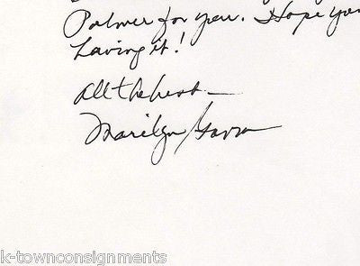 MARILYN GAVRAN BETSY PALMER SECRETARY AUTOGRAPH SIGNED STATIONERY LETTERHEAD - K-townConsignments