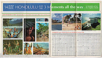 UNITED AIRLINES VINTAGE GRAPHIC ADVERTISING HAWAIIN FLIGHT PACKET & FLYERS - K-townConsignments