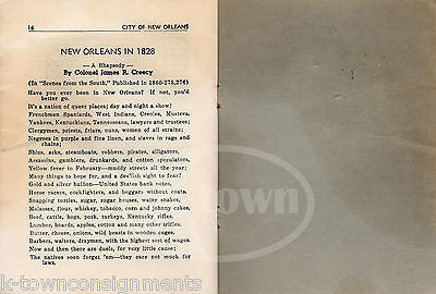 NEW ORLEANS CONDENSED HISTORY VINTAGE GRAY LINES SOUVENIR TRAVEL GUIDE BOOKLET - K-townConsignments